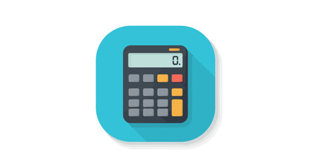 Flat Icon of a Calculator
