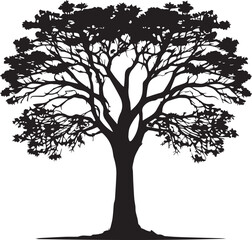 Obraz premium Tree silhouette Vector | Minimalist & Trendy Tree Silhouette Design | Unique & Stylish Tree Artwork for Vector design