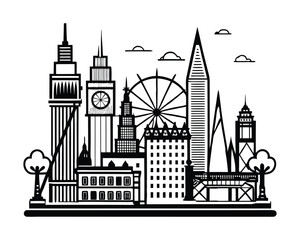 Obraz premium London Skyline SVG