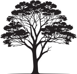 Obraz premium Tree silhouette Vector | Minimalist & Trendy Tree Silhouette Design | Unique & Stylish Tree Artwork for Vector design