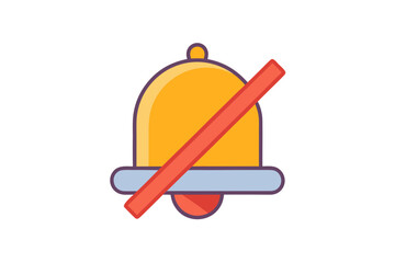 push notification bell slash icon,