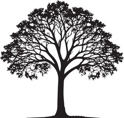 Tree silhouette Vector | Minimalist & Trendy Tree Silhouette Design | Unique & Stylish Tree Artwork for Vector design