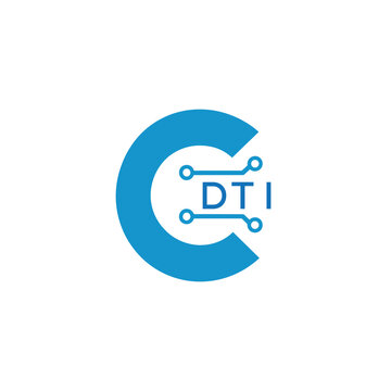 Classic Shield Logo with Stars and DTI Letters &ndash; Premium Badge or Security Brand Identity. DTI Letter Logo.

