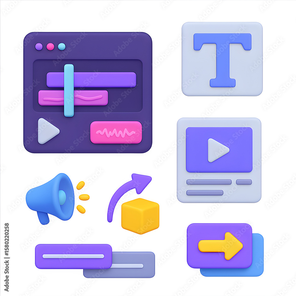 Poster isometric 3d ui ux design set crafting engaging digital experiences with a versatile collection for 
