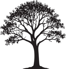 Tree silhouette Vector | Minimalist & Trendy Tree Silhouette Design | Unique & Stylish Tree Artwork for Vector design	
