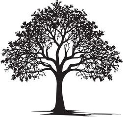 Tree silhouette Vector | Minimalist & Trendy Tree Silhouette Design | Unique & Stylish Tree Artwork for Vector design	
