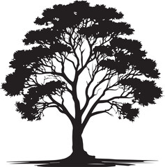 Tree silhouette Vector | Minimalist & Trendy Tree Silhouette Design | Unique & Stylish Tree Artwork for Vector design	
