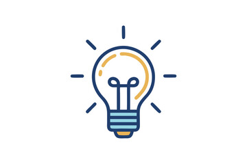 simple thin line light bulb icon knowledge