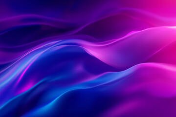 Fototapeta premium Neon colors flow, grainy texture effect, purple pink blue color gradient background blurred futuristic banner design. Hybrid realistic photo of neon colors flow, grainy texture effect background