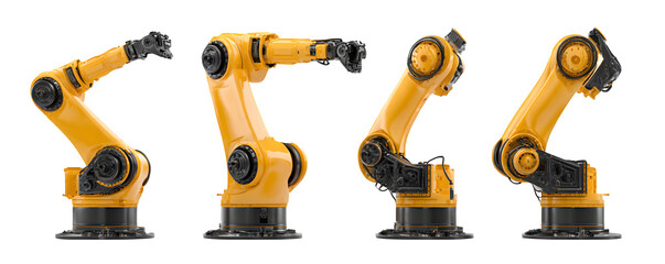 Detailed Premium Isolated robotic arm with end effector digital artwork, versatile design element, ideal for web banners and advertising, royalty-free, premium resource