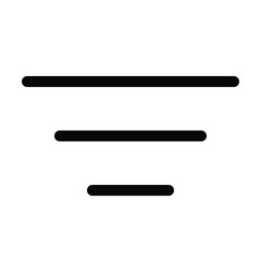 Outline filter icon to sort, organize, or refine results
