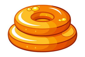 stack two three orange inflatable swimming