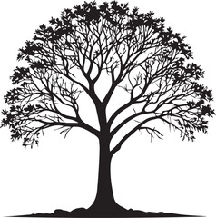 Fototapeta premium Tree silhouette Vector | Minimalist & Trendy Tree Silhouette Design | Unique & Stylish Tree Artwork for Vector design 