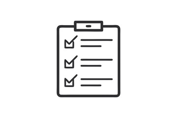 thin line icon checklist to do list  