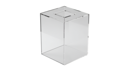 Abstract Transparent Cube Glass Geometric Shape 3D Illustration