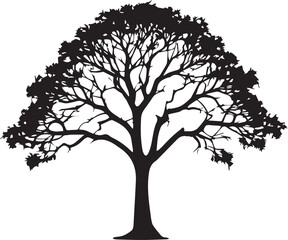 Obraz premium Tree silhouette Vector | Minimalist & Trendy Tree Silhouette Design | Unique & Stylish Tree Artwork for Vector design 