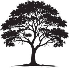 Tree silhouette Vector | Minimalist & Trendy Tree Silhouette Design | Unique & Stylish Tree Artwork for Vector design	
