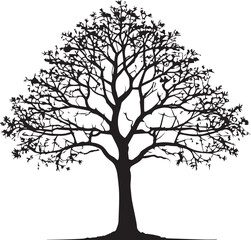 Obraz premium Tree silhouette Vector | Minimalist & Trendy Tree Silhouette Design | Unique & Stylish Tree Artwork for Vector design 
