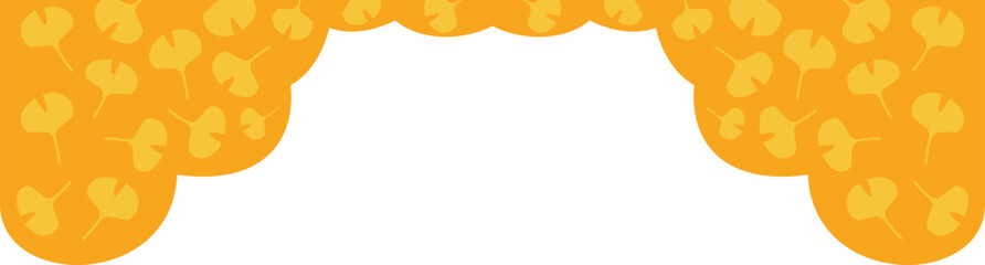 가을 은행잎 배경 테두리 디자인