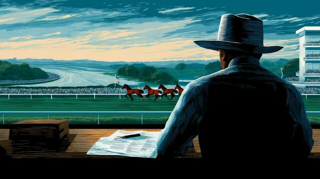 Experience the thrill of horse race betting amidst lively crowds at the track.