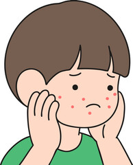 Thoughtful boy Vector Image