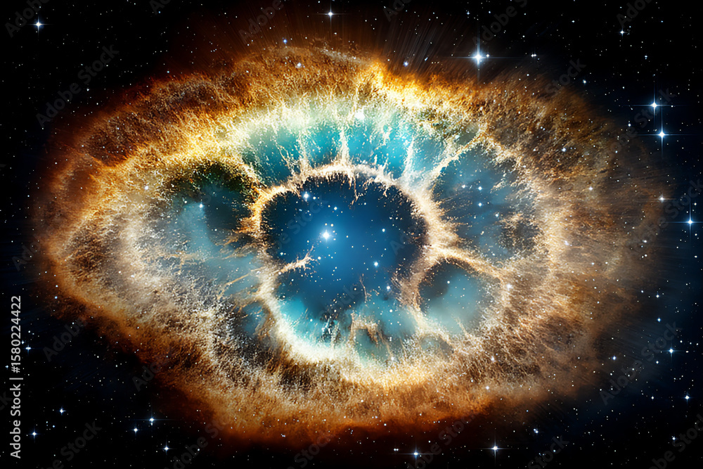 Poster the crab nebula with its intricate filamentary structure and vibrant colors.