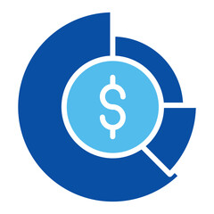 Obraz premium Asset Management Icons In Blue Style, Vector Illustration