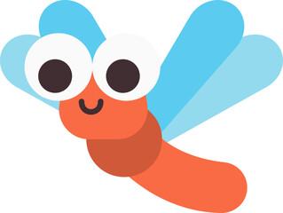 가을 일러스트 플랫 귀여운 잠자리