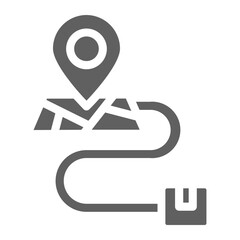 Package Tracking Glyph Icon