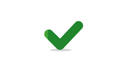 green checkmark check mark icon checklist flat web app logo website ui design right tick ok illustration Stock Illustration