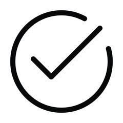 Outline checklist icon to check, verify, or confirm tasks