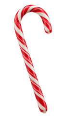 Isolated Candy Cane Red White Holiday Sweet Mint on Transparent