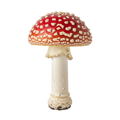 Amanita muscaria mushroom with red cap