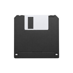 Black floppy disk for retro data storage