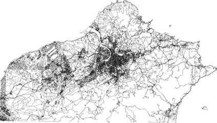 vector sketch illustration silhouette design detail maps site plan layout taipei city layout 