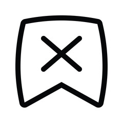 Obraz premium Outline bookmark icon to save, favorite, or mark content