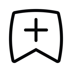 Obraz premium Outline bookmark icon to save, favorite, or mark content