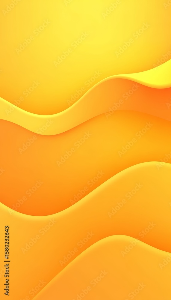 Poster soft citrus gradient background with monochromatic wave texture for minimalist design use