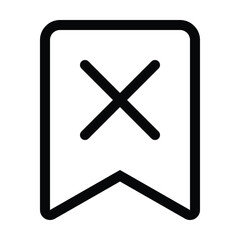 Obraz premium Outline bookmark icon to save, favorite, or mark content