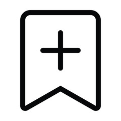 Obraz premium Outline bookmark icon to save, favorite, or mark content