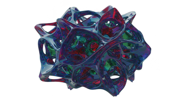 Iridescent Abstract Shape Illustration Geometric Art Pattern Texture