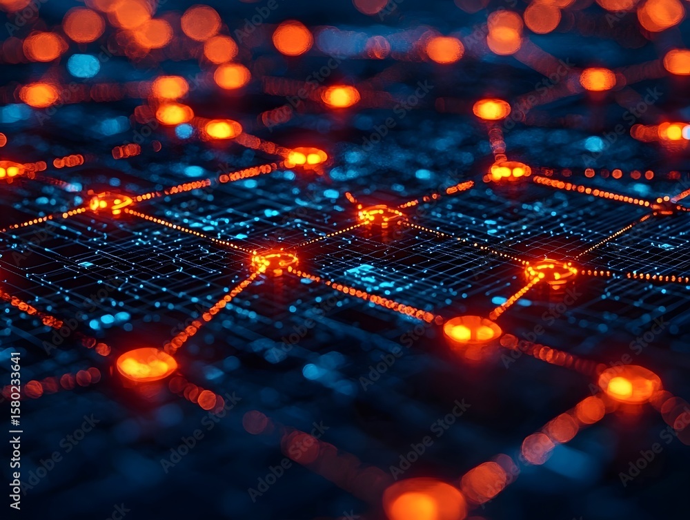 Poster digital network with cybersecurity vulnerabilities