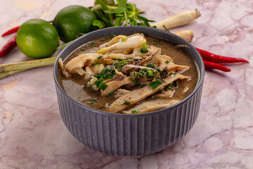 Asian Bamboo shoots traditional soup