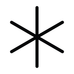 Simple outline asterisk icon for notes, marks, and highlights