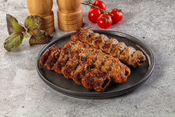 Grilled kebab minced meat barbecue