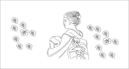 vector image illustration design ornament frame decoration painting decoration animal natural classic vintage abstract modern