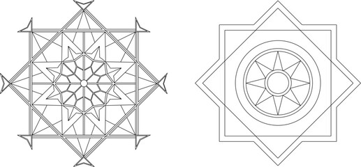 vector image illustration design ornament frame decoration pattern background geometric classic vintage ethnic traditional abstract modern