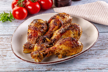 Baked chicken drumsticks with spices