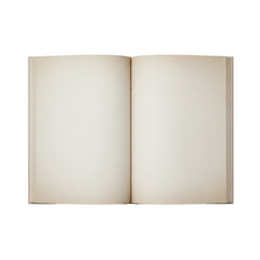 Open book with blank aged pages
