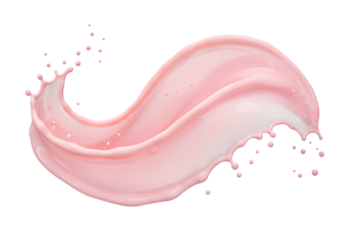 Isolated Pink Liquid Wave Splash Creating Abstract Illustration Effect